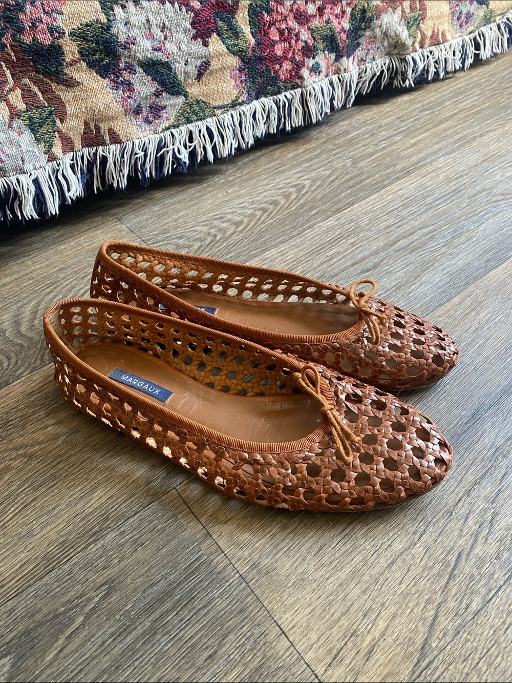 Margaux “The Demi” Woven Leather Flats